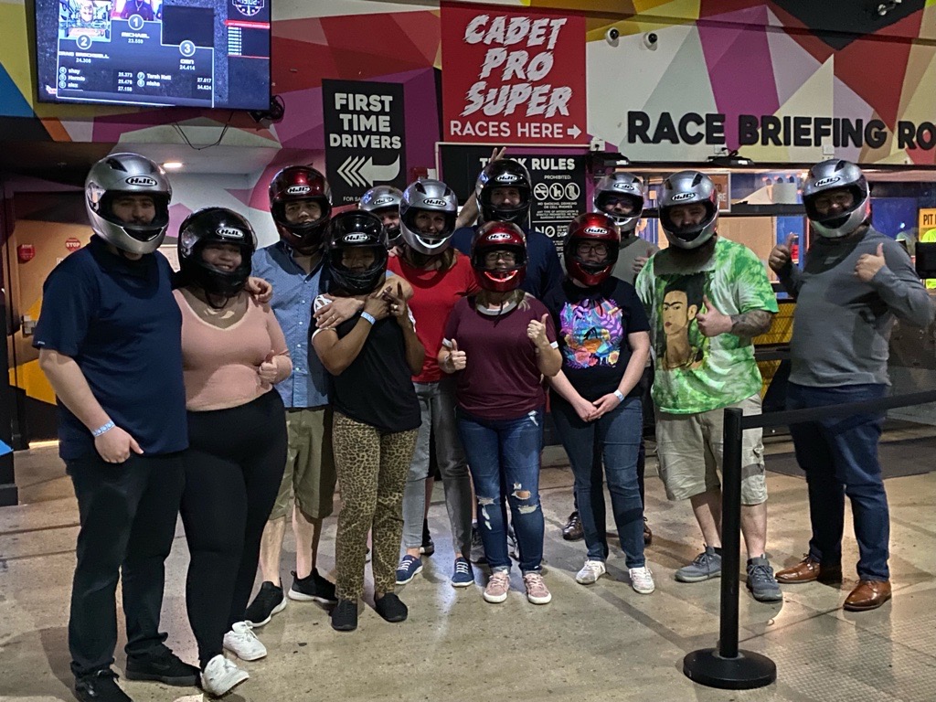 cbs team at a team building event